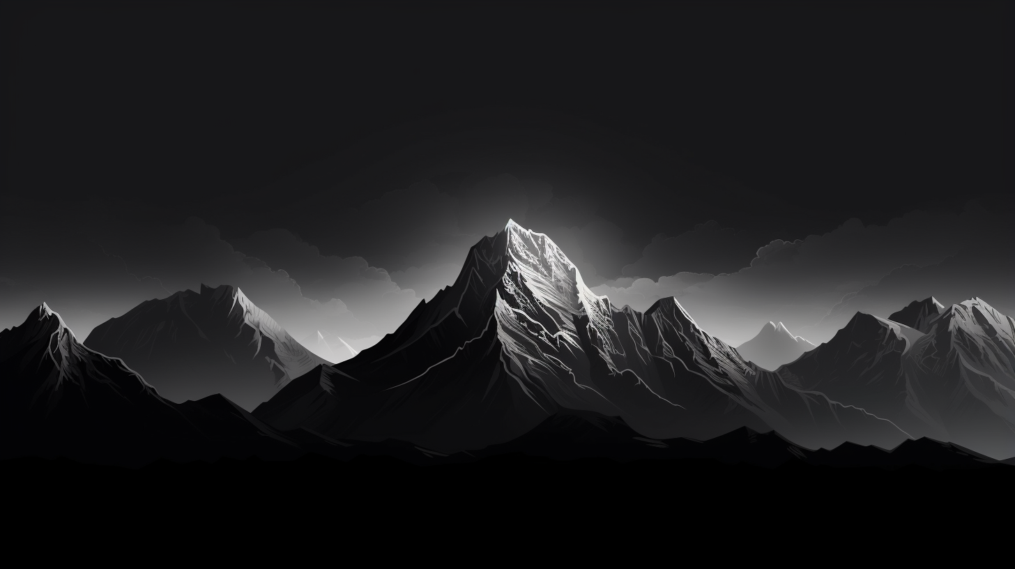 Minimalist mountain peaks wallpaper - Minimal Art Wallpaper 4K HD