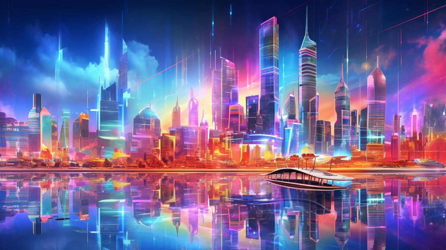 Neon city Wallpaper 4K, Futuristic city, Cyber city