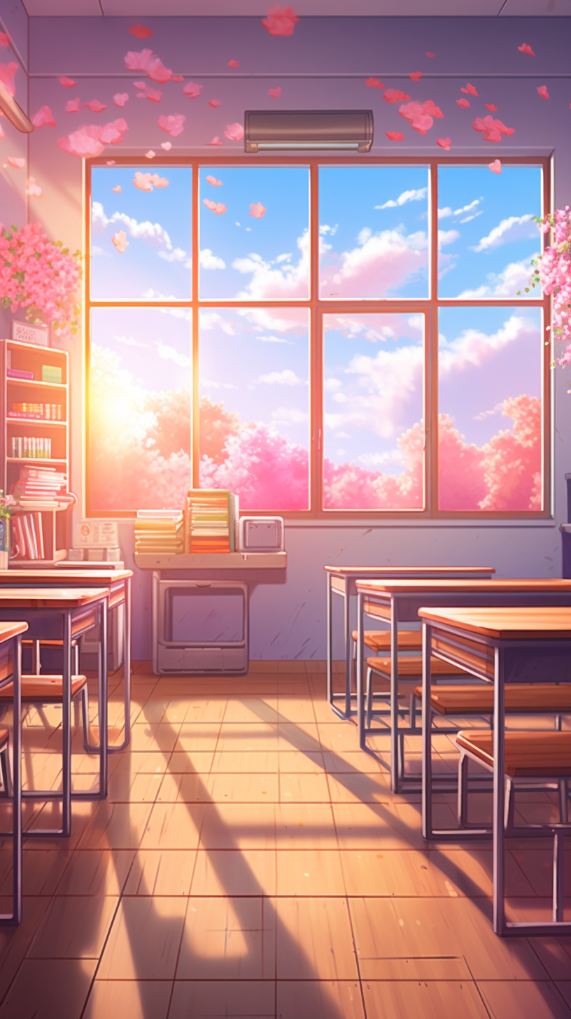 Classroom (Anime Background)  Anime background, Anime wallpaper