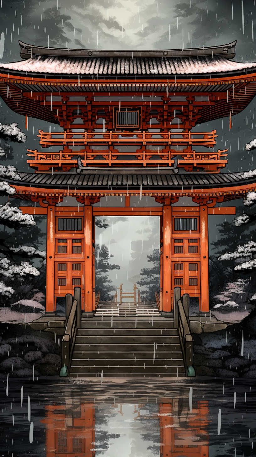 smooth-shrew61: temples ruins floating in the sky. In an anime style  scenery.