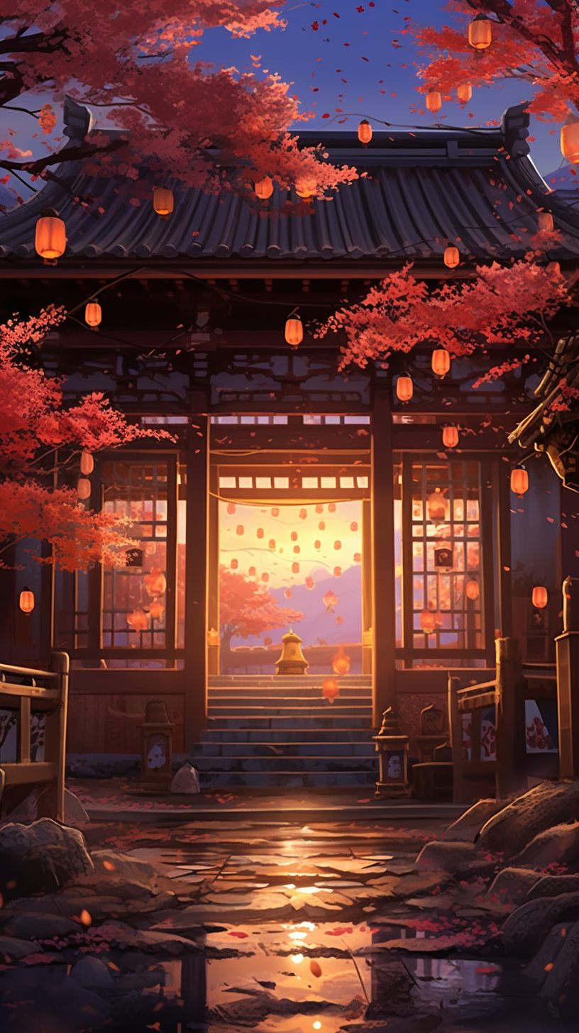 Anime, Sky, Scenery, Sunrise, 4k HD Phone Wallpaper | Rare Gallery