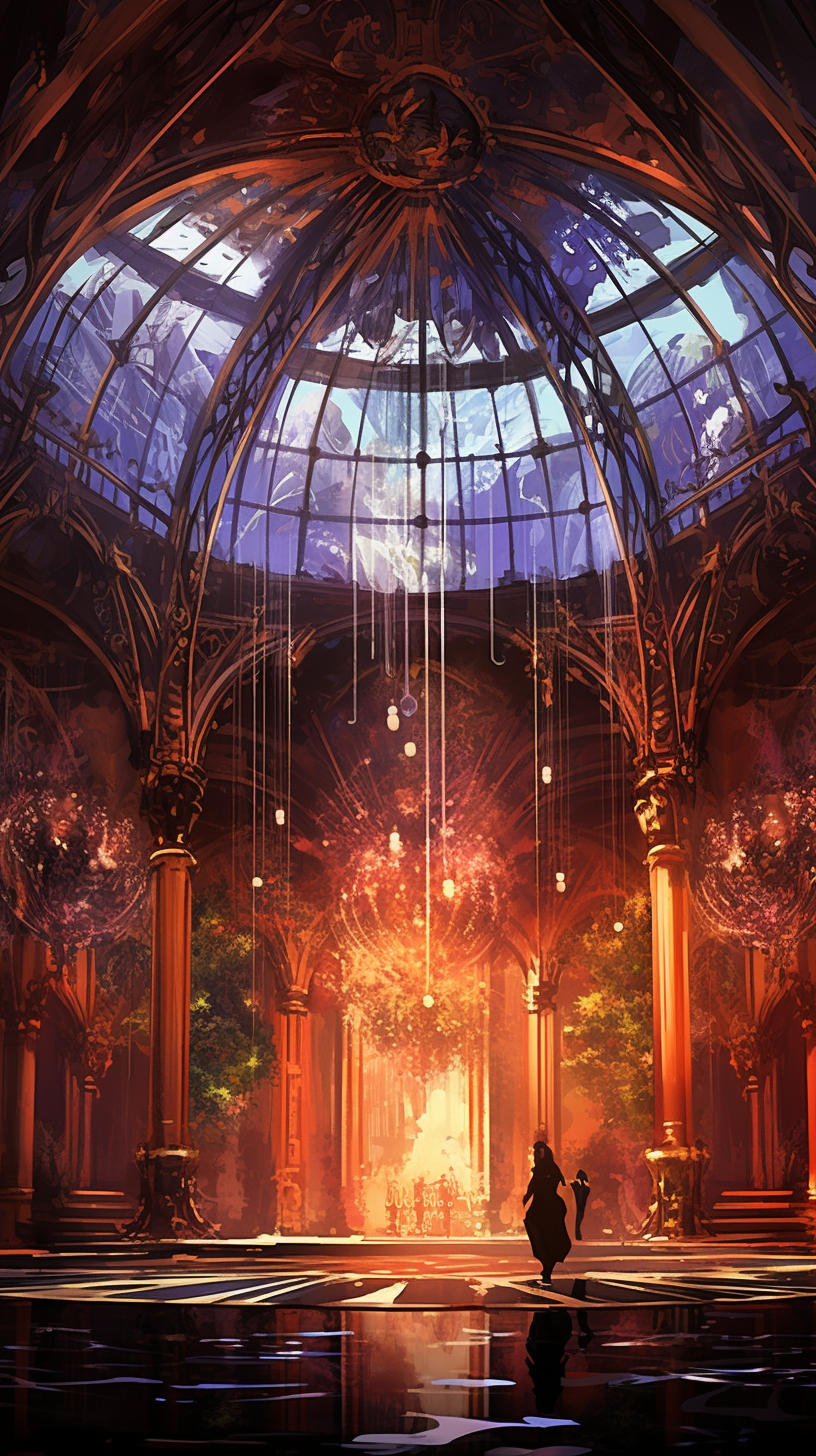an empty glamorous rococo baroque ballroom Stock Illustration | Adobe Stock