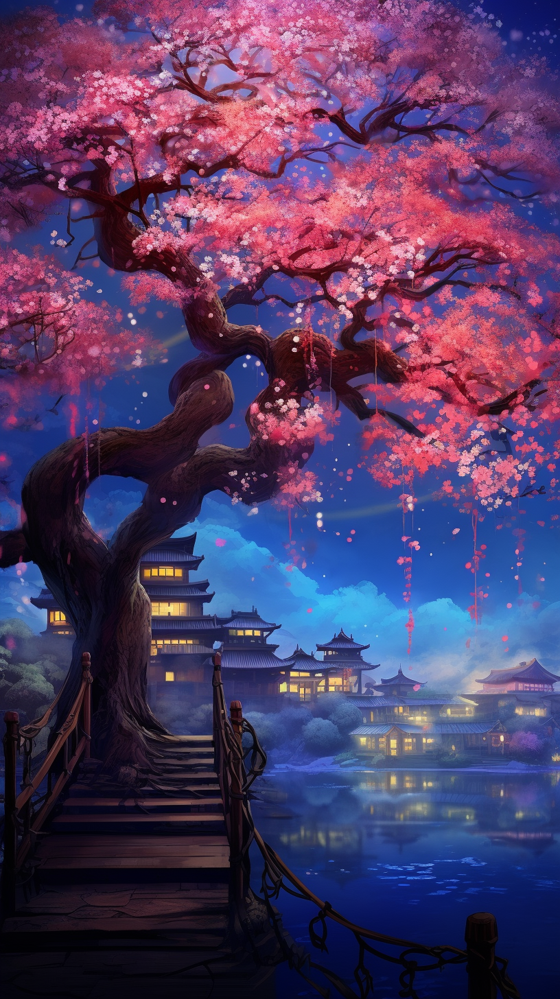 Wallpaper : anime, landscape, sakura tree, musical instrument, Andy  Jaramillo 1920x1080 - ispan74 - 1976847 - HD Wallpapers - WallHere