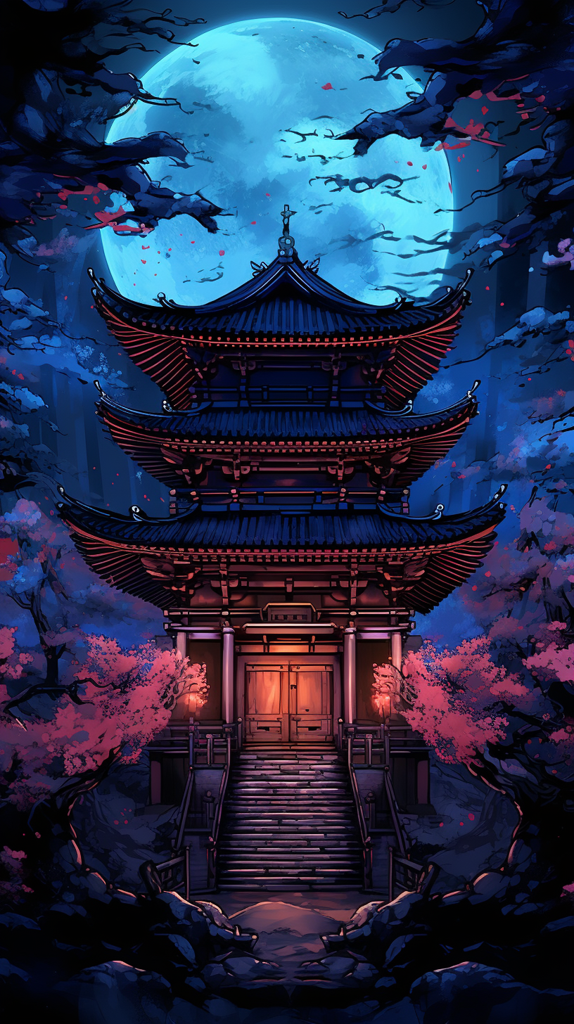 Anime Temple HD Wallpaper