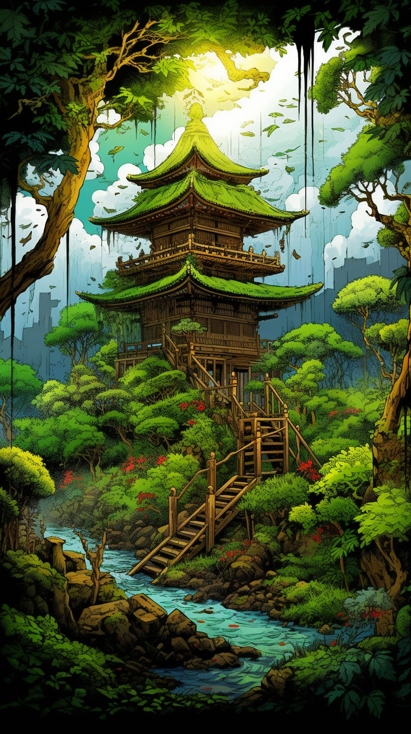 Urui Cult Overgrown Temple - Page 2 9edf69cf-8268-4fdd-83cc-5b6daa561e1e-anime-scenery-of-shinto-shrine-serenity-in-kyoto-wallpaper-2