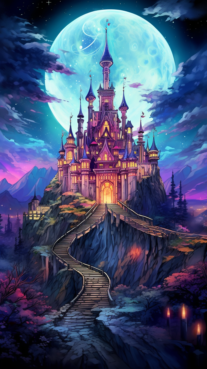 Fantasy Castle City Anime Art of Magestic Fortess in Fairy Land Royal  Background Ai Generated Stock Illustration - Illustration of fairytale,  fairy: 271107325