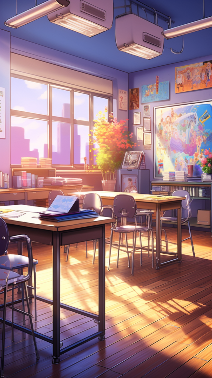 Classroom (Anime Background)  Anime background, Anime wallpaper