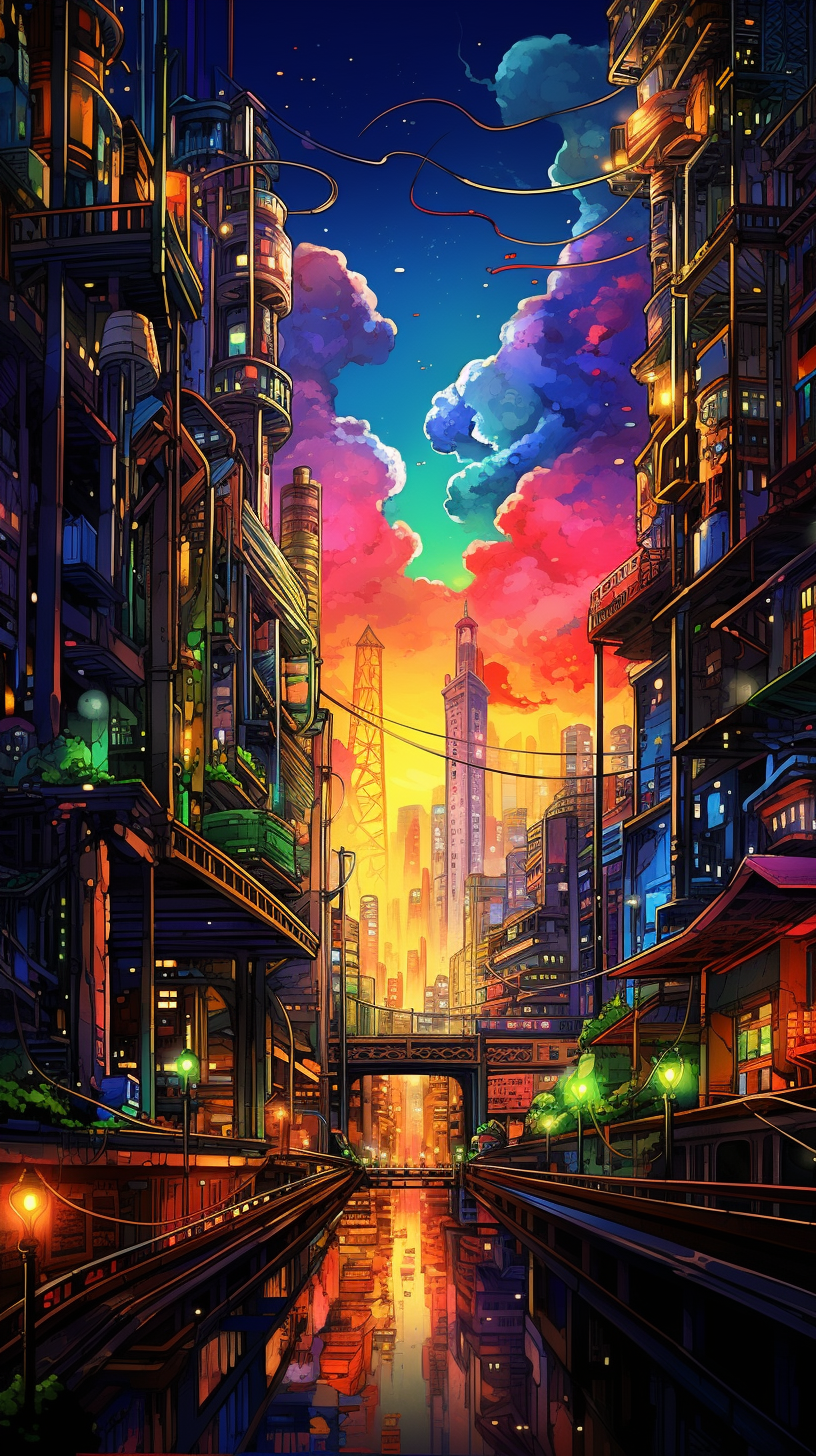 4K WALLPAPER FOR PC - CITYSCAPE ANIME STYLE